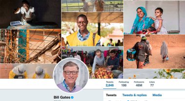 Twitter page for Bill Gates. William Henry Gates III is an American business magnate, investor, author, philanthropist, humanitarian, and principal founder of Microsoft Corporation. clipart