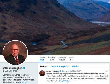 John Mclaughlin için heyecan sayfası. John Edward Mclaughlin Merkezi İstihbarat eski Müdür Yardımcısı ve eski oyunculuk Merkezi İstihbarat direktörüdür. Şu anda kıdemli ve ayırt edici uygulayıcı-in-Residence t olarak hizmet vermektedir