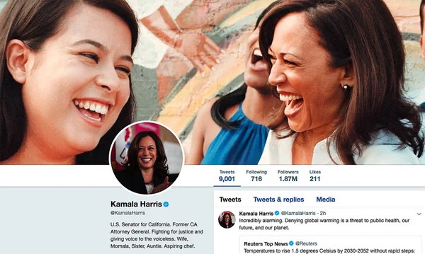 Kamala Harris için heyecan sayfası. Kamala Devi Harris, ABD'li avukat ve siyasetçi yazarı. Demokrat Parti üyesi o. Harris 2017 beri junior California ABD Senatörü olarak hizmet vermiştir. O daha önce 32n hizmet etti