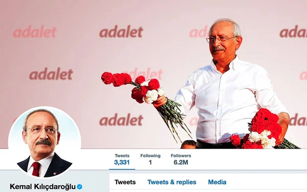Twitter Page Kemal Kilicdaroglu Kemal Kilicdaroglu Turkish Social Democratic Politician — Stock Photo, Image