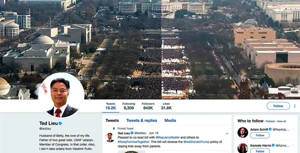 Ted Lieu için heyecan sayfası. Ted W. Lieu bir ABD'li politikacı ve bize hava kuvvetleri rezerv Albay, şu anda bize temsilcisi olarak Kaliforniya'nın 33 Kongre ilçe için 2015 yılından bu yana hizmet vermekte olan. 