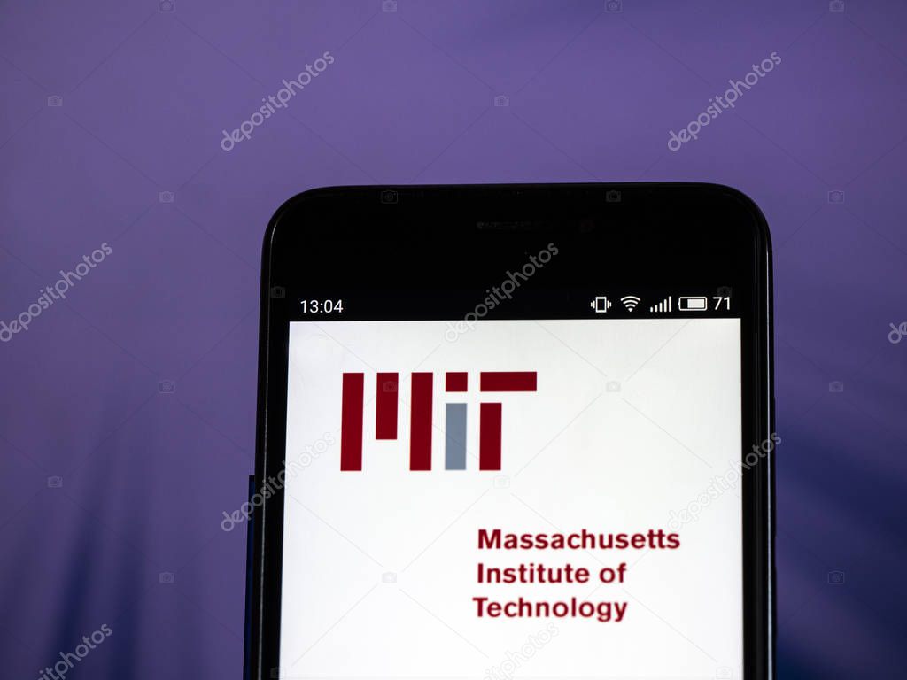 KIEV, UKRAINE - Oct 10, 2018: Massachusetts Institute of Technology logo seen displayed on smart phone. The Massachusetts Institute of Technology is a private research university located in Cambridge, Massachusetts, United States.