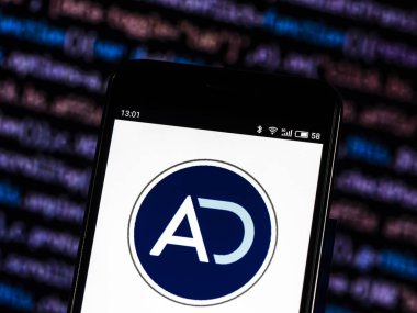 Kiev, Ukrayna - 1 Kasım 2018: Accessdata grup Llc yazılım şirketi logo akıllı telefon görüntülenen gördüm. 