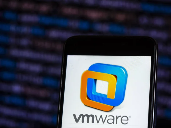 Kiev Ukraine Novembro 2018 Vmware Logotipo Empresa Software Computador Visto — Fotografia de Stock