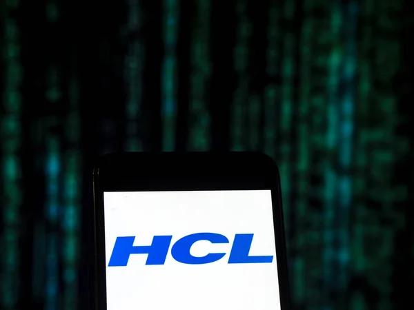 Kiev Ukraine Nov 2018 Hcl Technologies Logotipo Empresa Software Visto — Fotografia de Stock