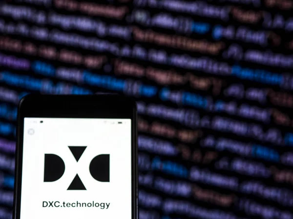 Kiev Ukraine Nov 2018 Dxc Technology Company Logo Seen Displayed — Stock Photo, Image