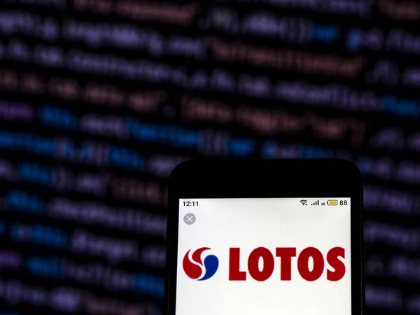 Kiev Ucrânia Dec 2018 Grupa Lotos Loto Logotipo Empresa Setor — Fotografia de Stock