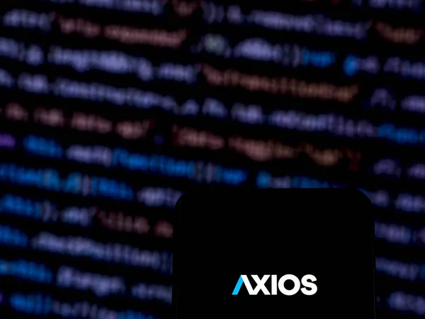Kiev Ukraine Dec 2018 Axios Website Logo Seen Displayed Smart — Stock Photo, Image