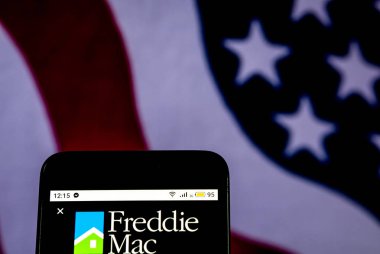 Kiev, Ukrayna - 11 Aralık 2018: Freddie Mac Mortgage kredi şirket logosu akıllı telefon görüntülenen gördüm.