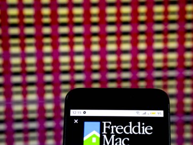 Kiev, Ukrayna - 11 Aralık 2018: Freddie Mac Mortgage kredi şirket logosu akıllı telefon görüntülenen gördüm.