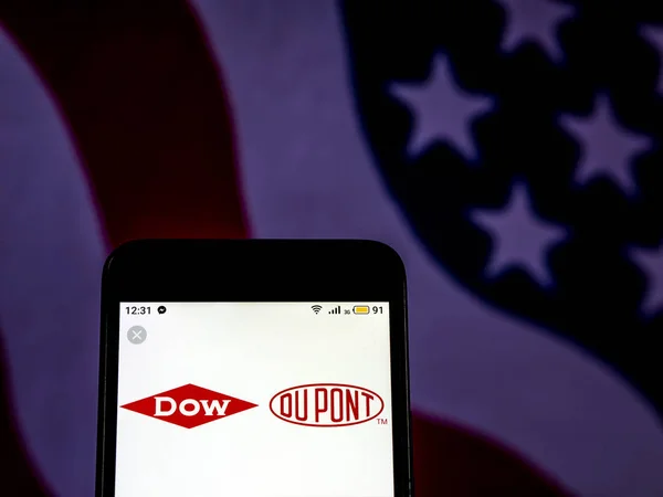 Kiev Ukraine Dec 2018 Dowdupont Chemical Company Logo Seen Displayed — Stock Photo, Image