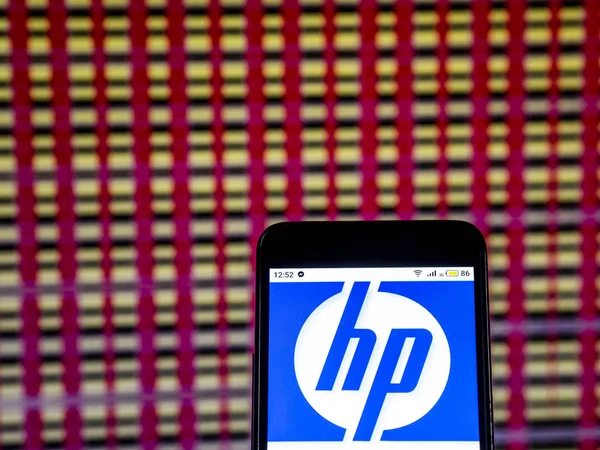 Kiev Ukrajna Dec 2018 Hewlett Packard Software Cég Logó Látható — Stock Fotó