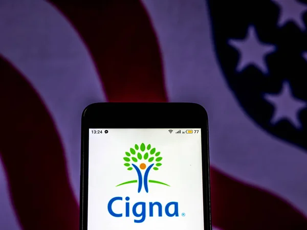 Kiev Ukraine Dec 2018 Cigna Insurance Company Logo Seen Display — Stockfoto