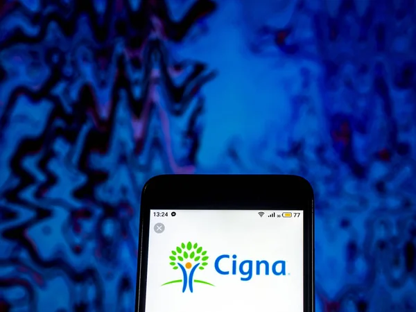 Kiev Ukraine Dec 2018 Cigna Insurance Company Logo Seen Display — Stockfoto