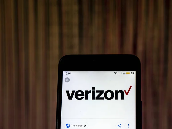 Kijów Ukraina Grudzień 2018 Logo Firmy Verizon Wireless Telekomunikacji Widziałem — Zdjęcie stockowe