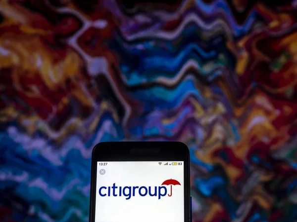 Kiev Ucrania Diciembre 2018 Citigroup Investment Banking Company Logo Seen — Foto de Stock