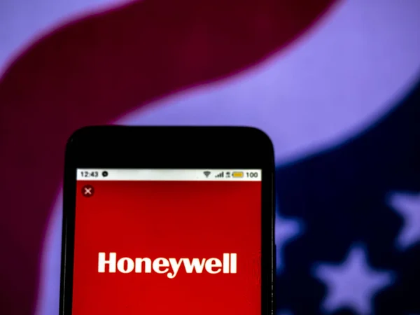 Kiev Oekraïne Dec 2018 Honeywell Multinationale Conglomeraat Bedrijfslogo Gezien Smart — Stockfoto