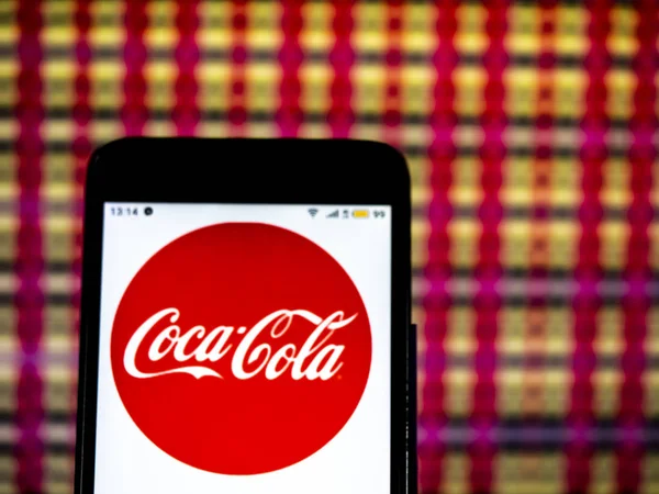 Kiev Ukrayna Aralık 2018 Coca Cola Company Görülen Içecekler Şirket — Stok fotoğraf