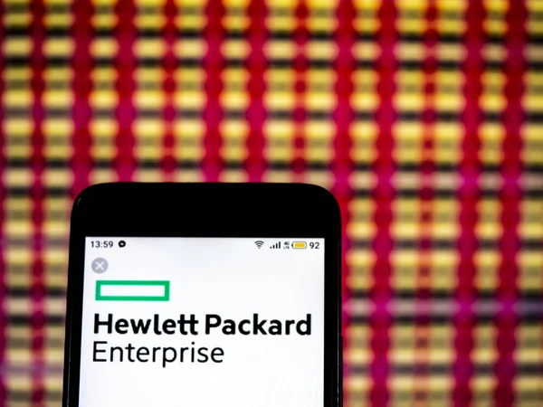 Kiev Ukraine Déc 2018 Hewlett Packard Enterprise Logo Entreprise Technologie — Photo