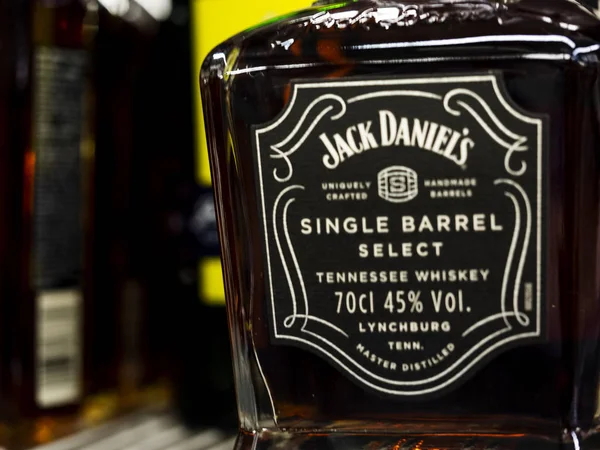 Kiev Ukraina Dec 2018 Jack Daniels Bourbon Whisky Butiken — Stockfoto