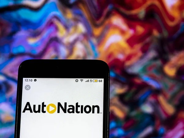 Kiev Ukraine Dezembro 2018 Logotipo Autonation Company Exibido Smartphone — Fotografia de Stock