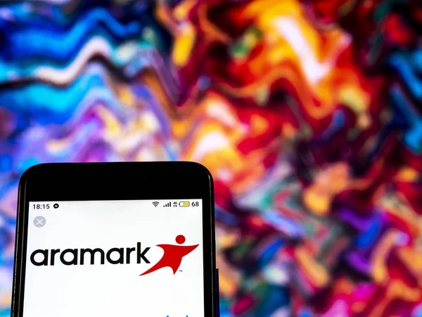 Kiev Ukraine 2018 Aramark Corporation Logo Seen Display Smart Phone — Stockfoto