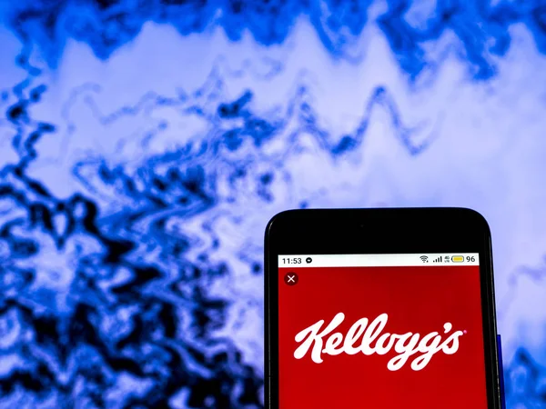 Kiev Ukrayna Aralık 2018 Kellogg Çerez Şirket Logosu Üretim Kraker — Stok fotoğraf