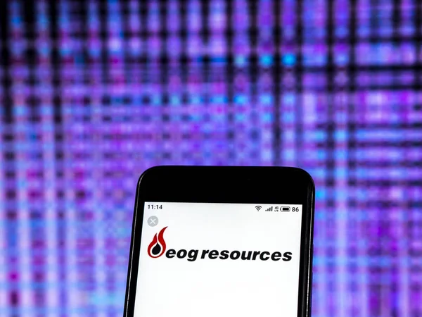 Λογότυπο Της Εταιρείας Πόρων Eog Δει Εμφανίζεται Στο Έξυπνο Τηλέφωνο — Φωτογραφία Αρχείου