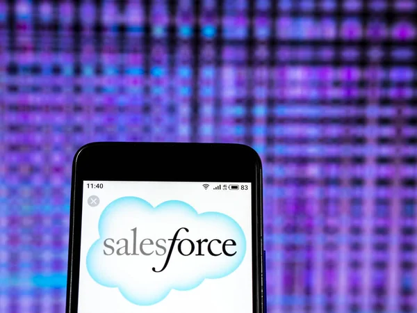 Salesforce Com 소프트웨어 로고는 스마트 — 스톡 사진