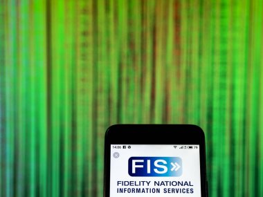 Kiev, Ukrayna - 26 Aralık 2018: Sadakat Ulusal Bilgi Hizmetleri A.ş. logo akıllı telefon görüntülenen gördüm