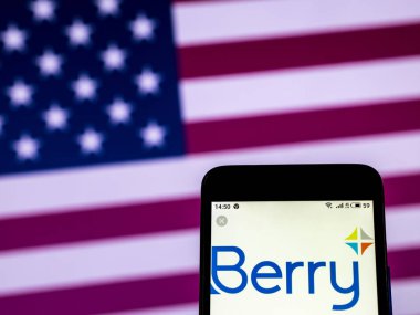 Kiev, Ukrayna - 29 Aralık 2018: Berry küresel şirket logosu akıllı telefon görüntülenen gördüm