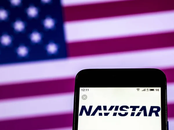 Kiev Ukraine 2018 Navistar International Manufacturing Company Logo Wird Auf — Stockfoto