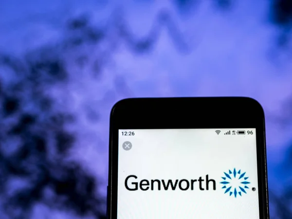 Kiev Ucrania Diciembre 2018 Genworth Financial Insurance Company Logo Seen — Foto de Stock