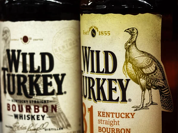 Kyjev Ukrajina Dec 2018 Wild Turkey Bourbon Úložišti — Stock fotografie