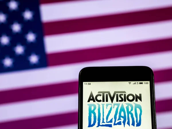 Kijów Ukraina Grudzień 2018 Activision Blizzard Wideo Logo Firmy Gry — Zdjęcie stockowe