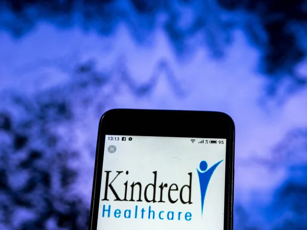 Kiev Ukraine Déc 2018 Logo Entreprise Kindred Healthcare Affiché Sur — Photo