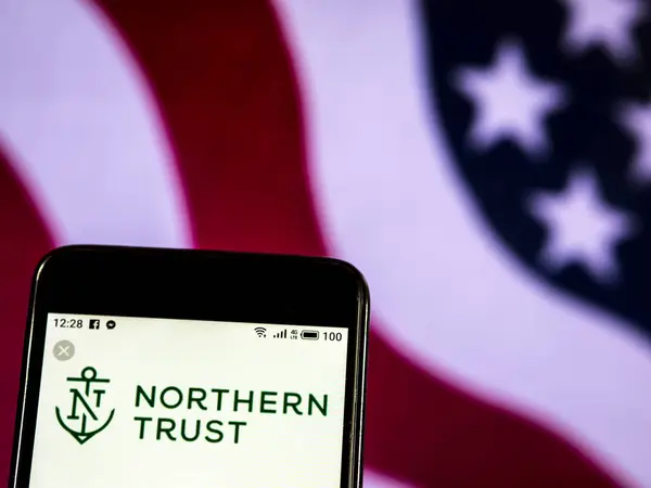 Kijów Ukraina Jan 2019 Northern Trust Finansowych Usług Logo Firmy — Zdjęcie stockowe