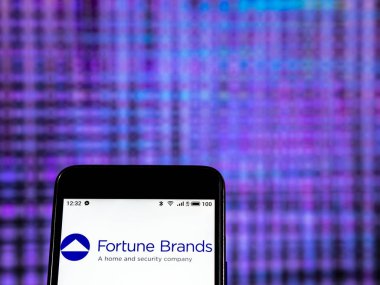 Kiev, Ukrayna - Jan 5, 2019: Servet markalar Holding Şirket logosu akıllı telefon görüntülenen gördüm