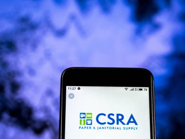 Kiev, Ukrayna - 7 Ocak 2019: Csra A.ş. bilgi teknolojisi şirket logosu akıllı telefon görüntülenen gördüm