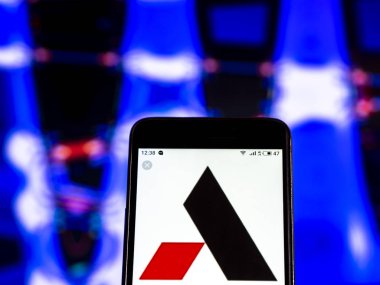 Kiev, Ukrayna - 9 Ocak 2019: Ametek A.ş üretim şirket logosu akıllı telefon görüntülenen gördüm.