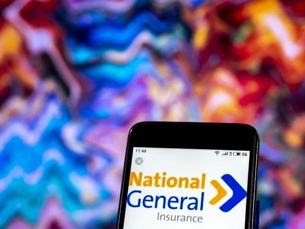 Kiev Ukraine Janeiro 2019 Logotipo Companhia Seguros National General Holdings — Fotografia de Stock