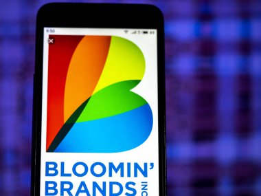 Kiev, Ukrayna - 10 Jan 2019: Markalar misafirperverliği geçiyor şirket logosu akıllı telefon görüntülenen gördüm.