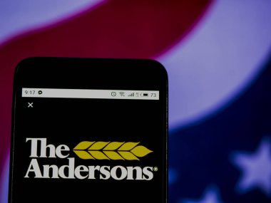 Kiev, Ukrayna - 13 Ocak 2019: Anderson, Inc logo akıllı telefon görüntülenen gördüm.