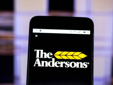 Kiev, Ukrayna - 13 Ocak 2019: Anderson, Inc logo akıllı telefon görüntülenen gördüm.