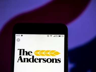 Kiev, Ukrayna - 13 Ocak 2019: Anderson, Inc logo akıllı telefon görüntülenen gördüm.