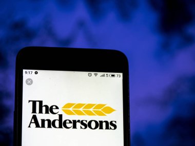 Kiev, Ukrayna - 13 Ocak 2019: Anderson, Inc logo akıllı telefon görüntülenen gördüm.