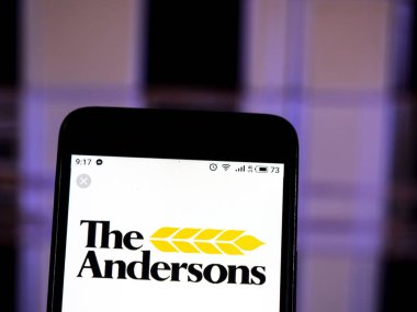 Kiev, Ukrayna - 13 Ocak 2019: Anderson, Inc logo akıllı telefon görüntülenen gördüm.