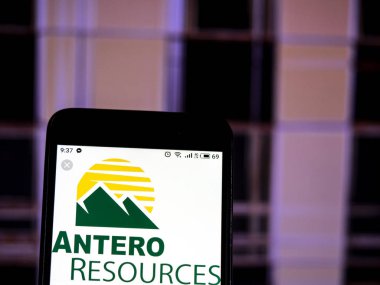 Kiev, Ukrayna - 13 Ocak 2019: Antero kaynakları şirket logosu akıllı telefon görüntülenen gördüm.