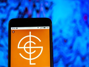 Kiev, Ukrayna - Jan 14, 2019: Lsc iletişim baskı şirket logosu akıllı telefon görüntülenen gördüm.