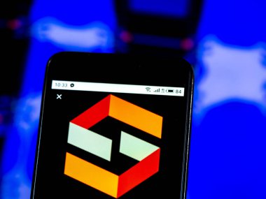 Kiev, Ukrayna - 15 Ocak 2019: Scansource şirket logosu akıllı telefon görüntülenen gördüm.
